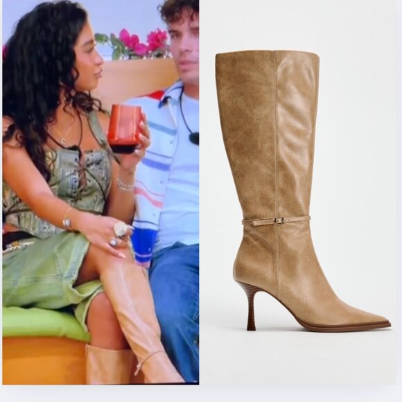 ZARA AUTUMN KNEE HIGH POINTED BOOTS SIZE 8 NEW W/TAGS - Picture 1 of 6